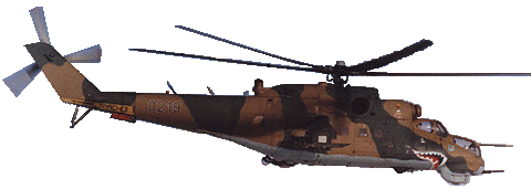 Mi-24 in flight